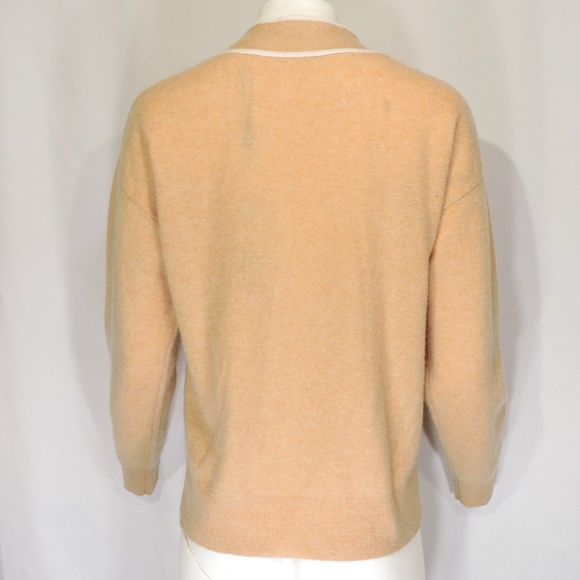 ELIE TAHARI ⚜ WOMEN'S BEIGE CASHMERE FASHION JACKET - Picture 4 of 5
